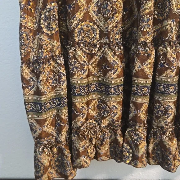 Flowy Patterned Maxi Skirt - Picture 5 of 9